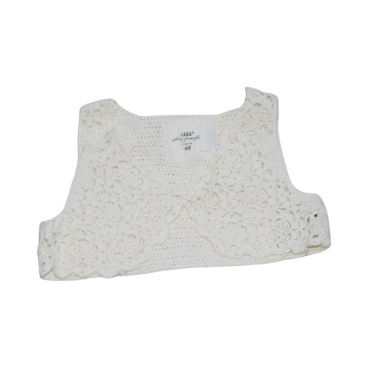 Stickad Kofta från L.O.G.G H&M - Storlek 74 - Vit