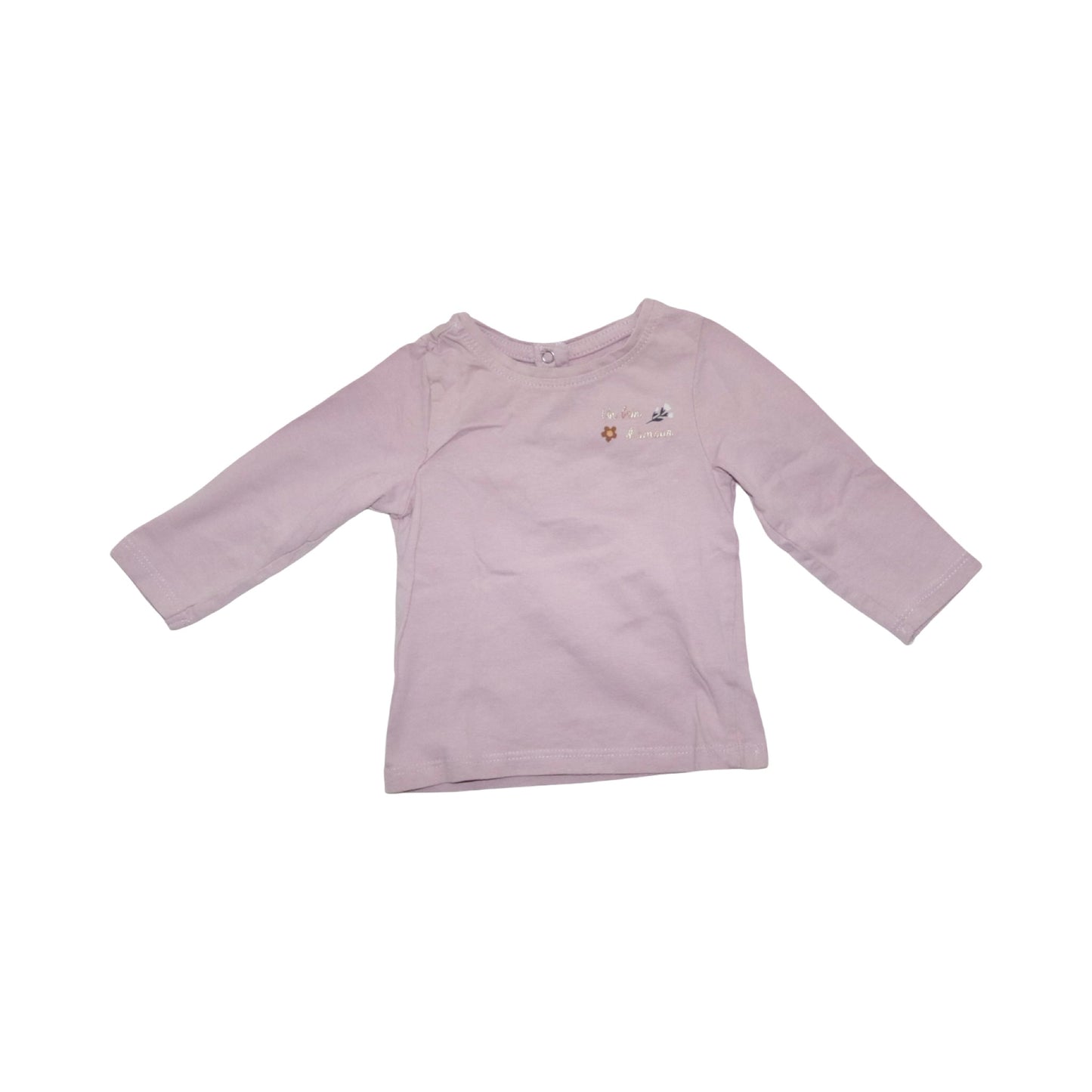 Långärmad T-shirt (4 Pack) från ORCHESTRA - Storlek 74 -  Rosa & Gul (Multi)