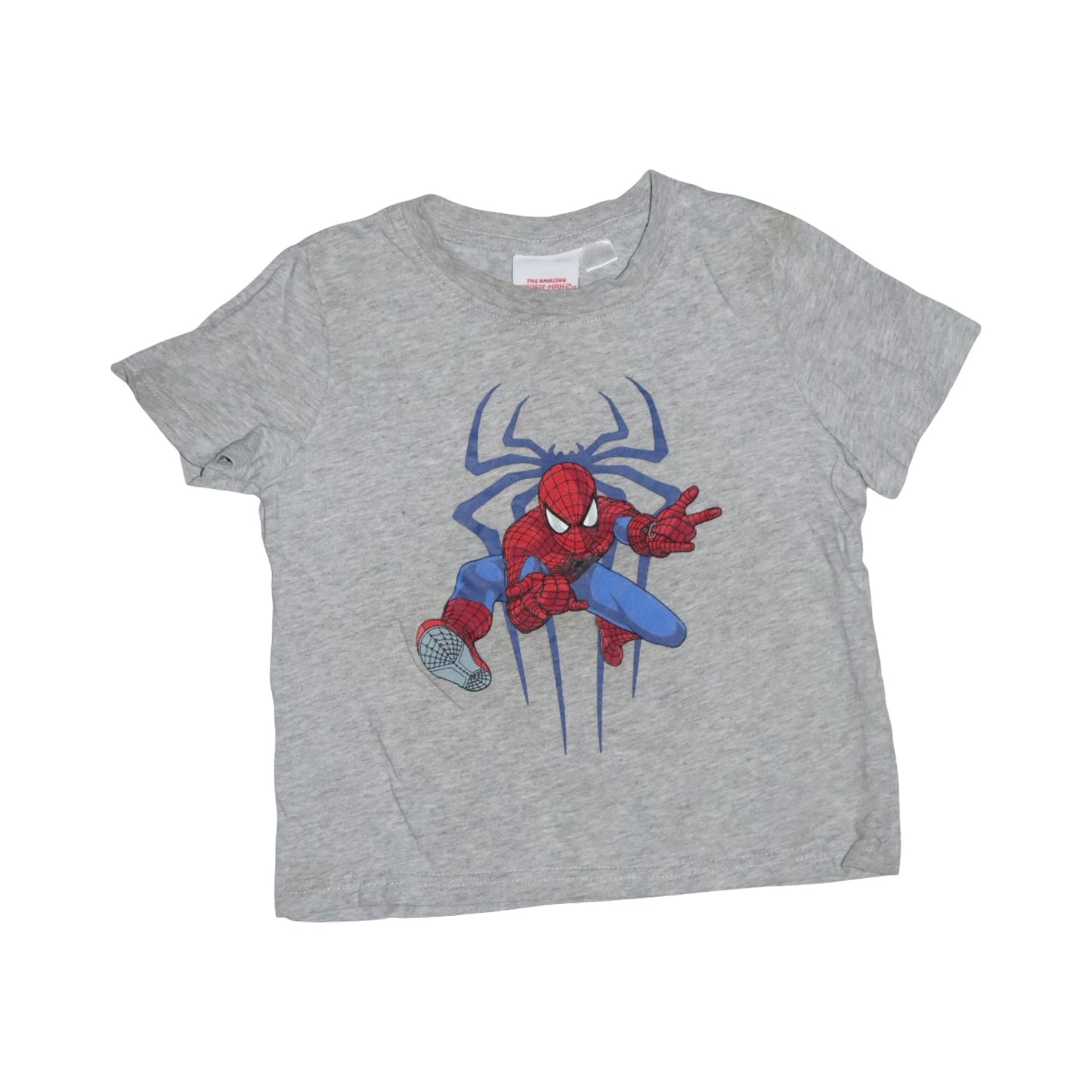 Kortärmad T-shirt från MARVEL SPIDERMAN - Storlek 98/104 - Grå (Multi)