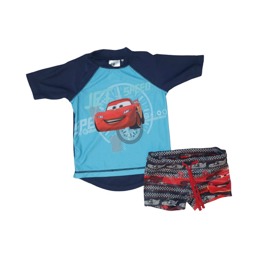 Bad T-shirt & Shorts Matchende Set från H&M - Storlek 92 - Blå & Röd (Multi)