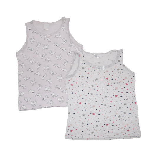 Linne (2 Pack) från GIRLS - Storlek 122/128 - Vit (Multi)