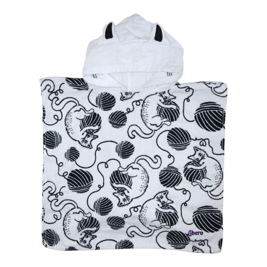 Handduk med huva från Libero - Storlek 86/92 - Svart & Vit