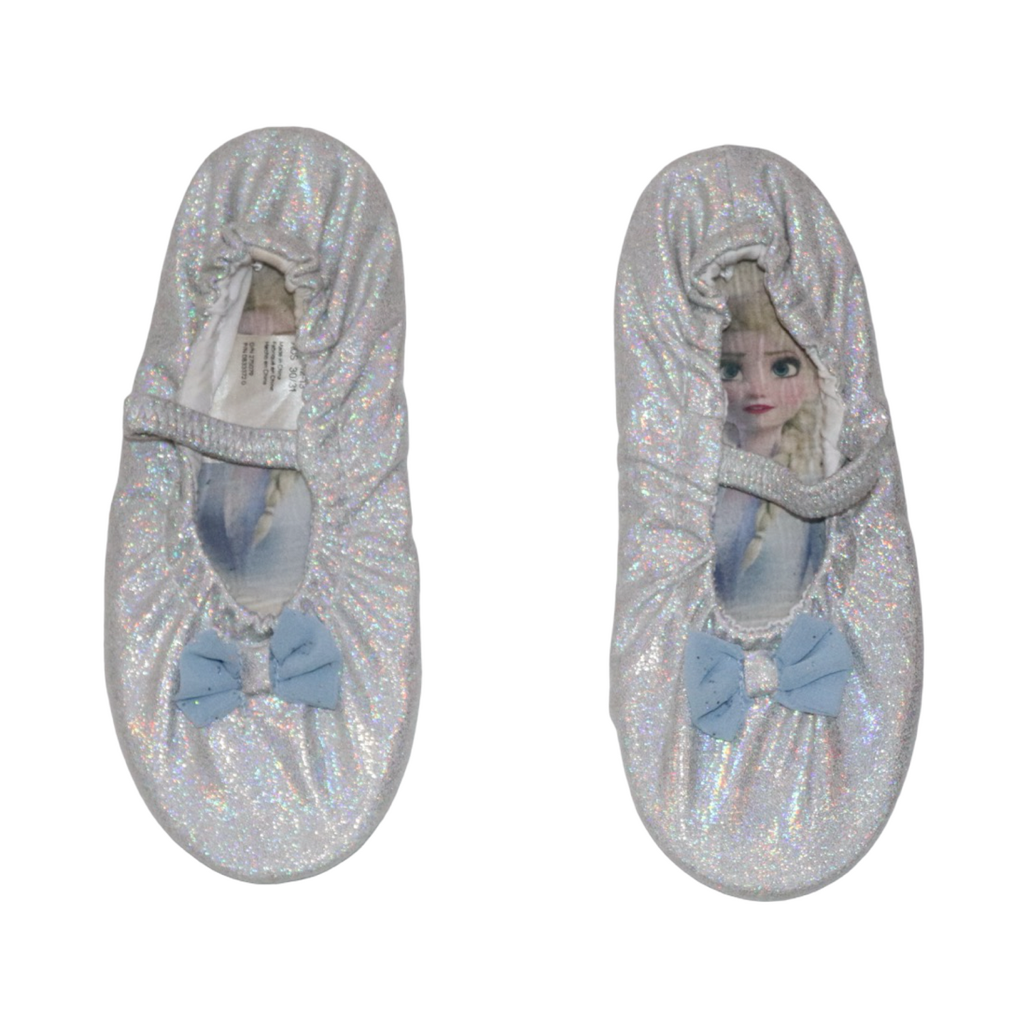 DISNEY Ballerina Dansskor från H&M - Storlek 30/31 (Innermått 19.5cm) - Silver & Ljusblå