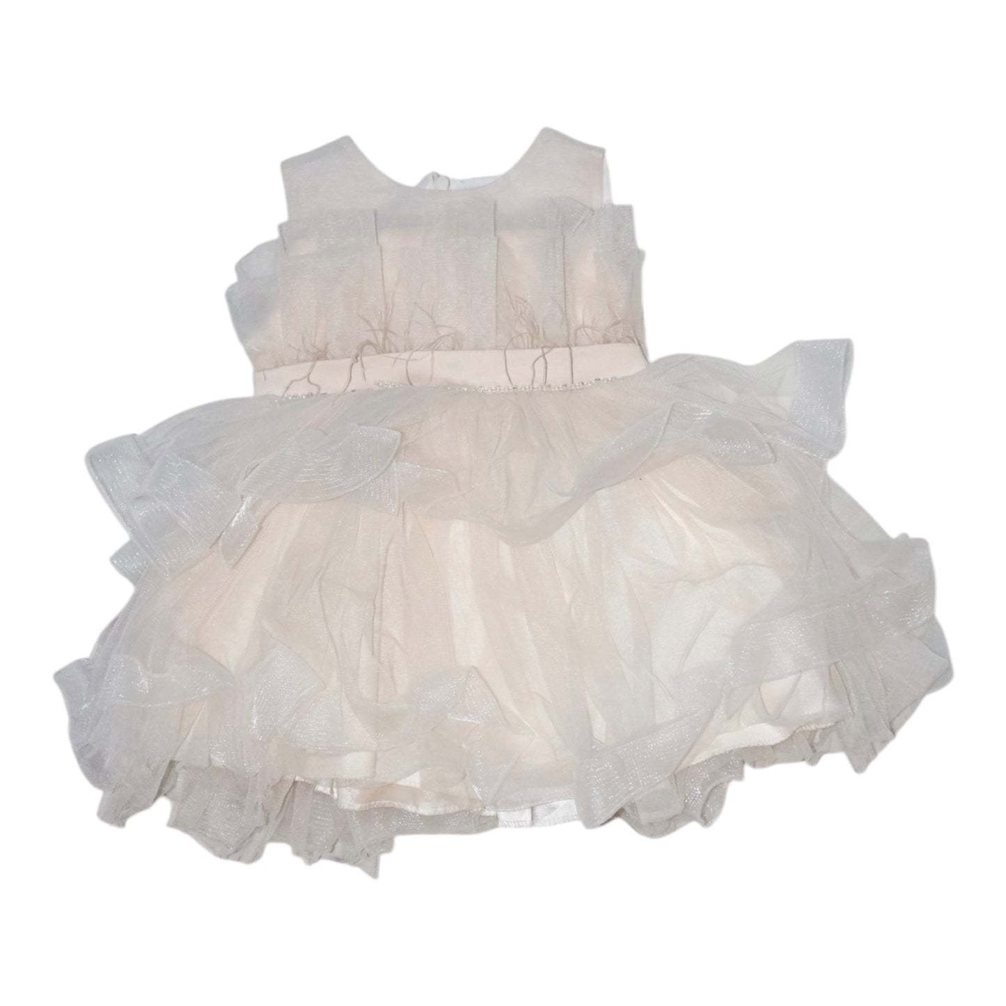 Fest Klänning - Storlek 86/92 - Beige