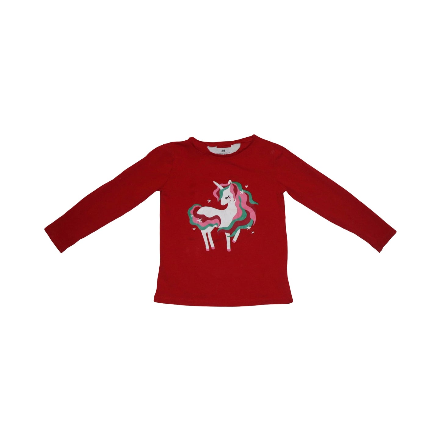 Långärmad T-shirt från H&M - Storlek 98/104 - Röd