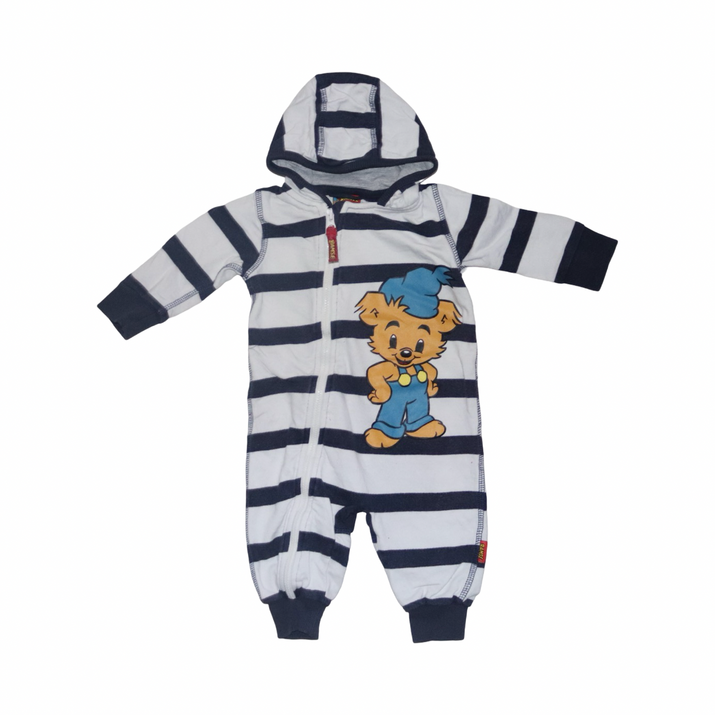 BAMSE Långärmad Byxdress/ Jumpsuit från LINDEX - Storlek 62 - Vit (Multi)