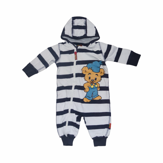 BAMSE Långärmad Byxdress/ Jumpsuit från LINDEX - Storlek 62 - Vit (Multi)