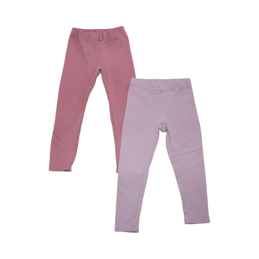 Tjock Legging Byxor (2 Pack) från H&M - Storlek 98 - Rosa & Ljuslila