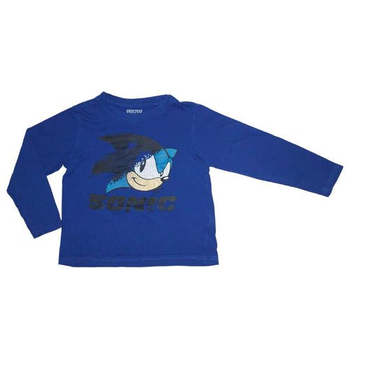 Långärmad T-shirt från SONIC THE HEDGEHOG - Storlek 110/116 - Blå