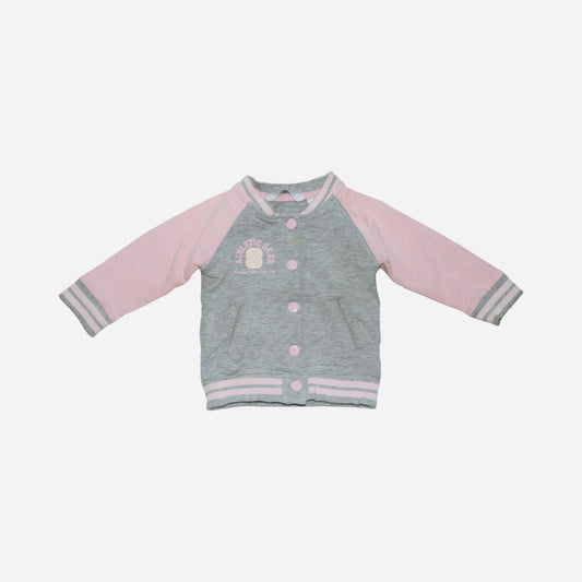 College Jacka från mywearbaby - Storlek 74 - Grå & Ljusrosa