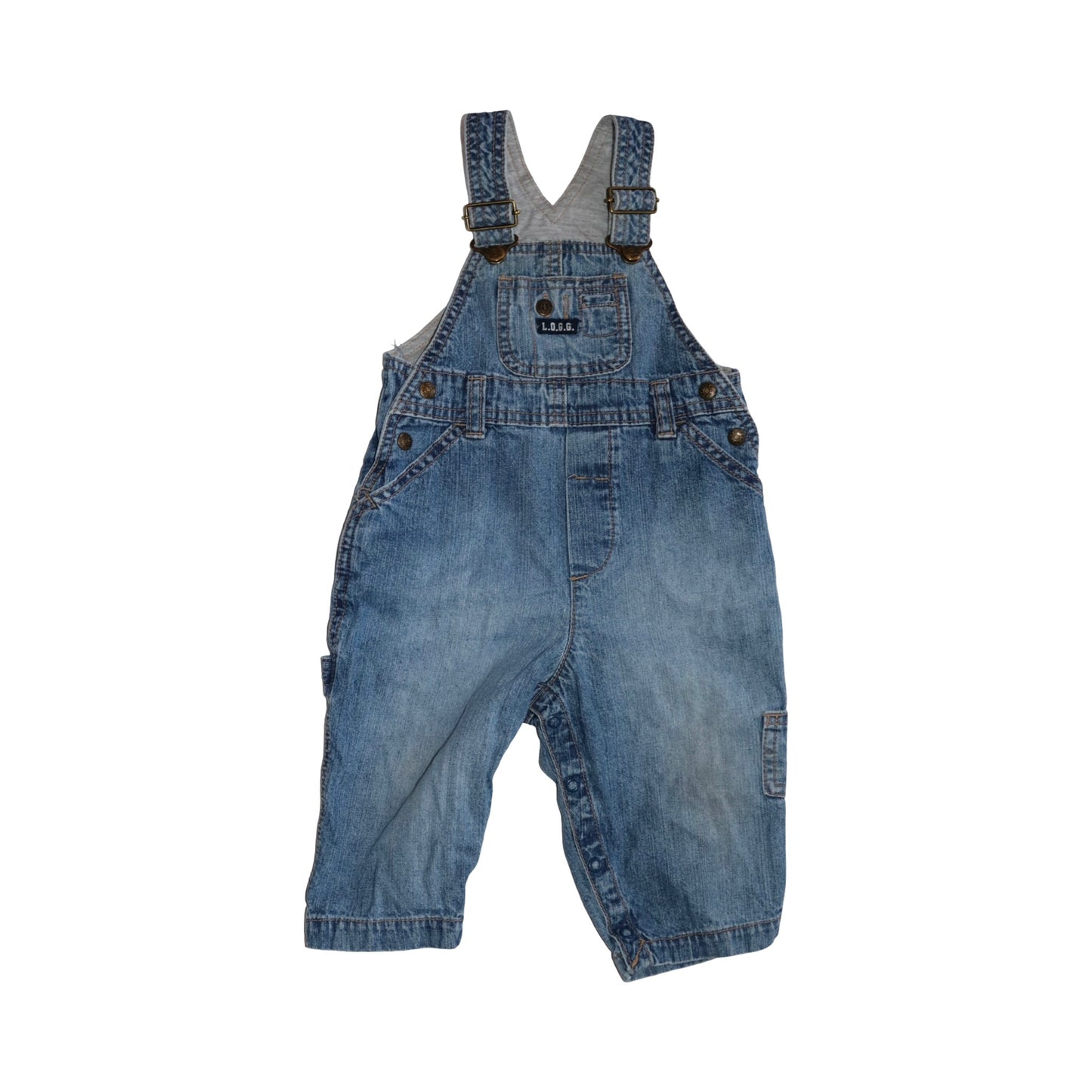 Jeans Hängselbyxor Från H&M L.O.G.G - Storlek 74 - Blå