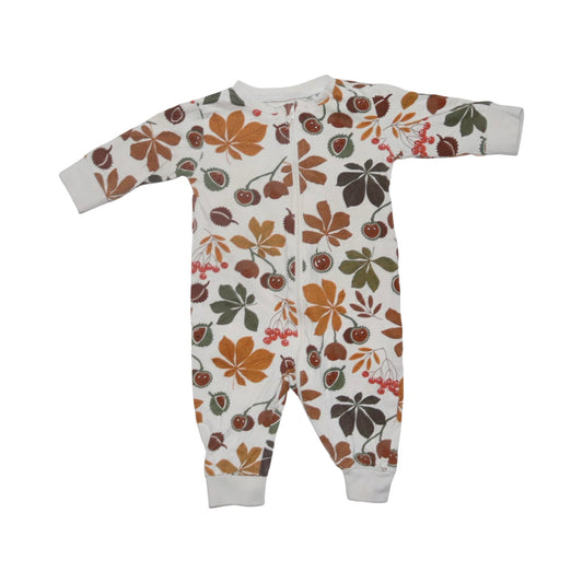 Långärmad Pyjamas från LINDEX - Storlek 62 - Benvit & Brun (Multi)