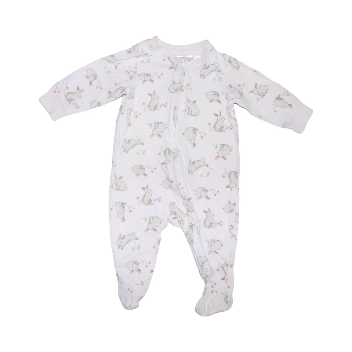 Långärmad Pyjamas med fot från H&M - Storlek 68 - Ljusrosa (Multi)