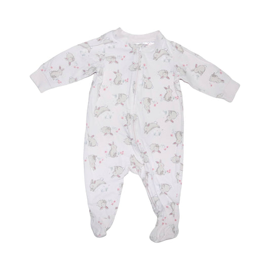 Långärmad Pyjamas med fot från H&M - Storlek 68 - Ljusrosa (Multi)