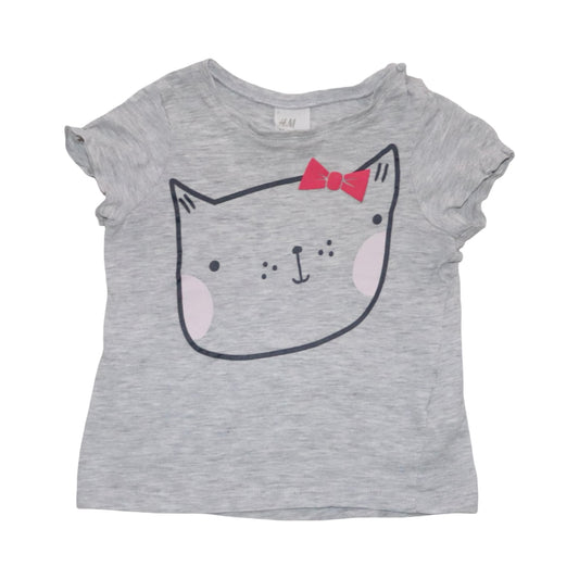 Kortärmad T-shirt från H&M - Storlek 74 - Grå (Multi)