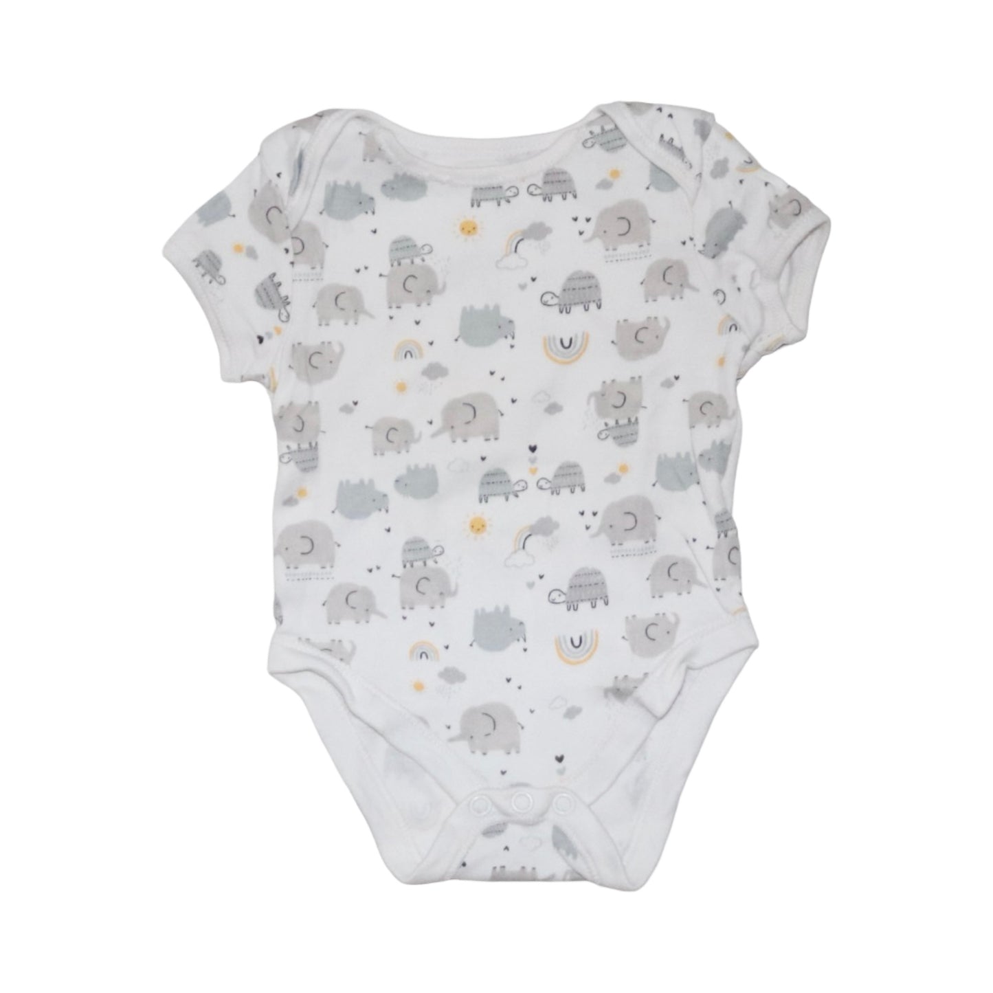 Kortärmad Body (2 Pack) från PRIMARK - Storlek 74 - Vit & Grå (Multi)