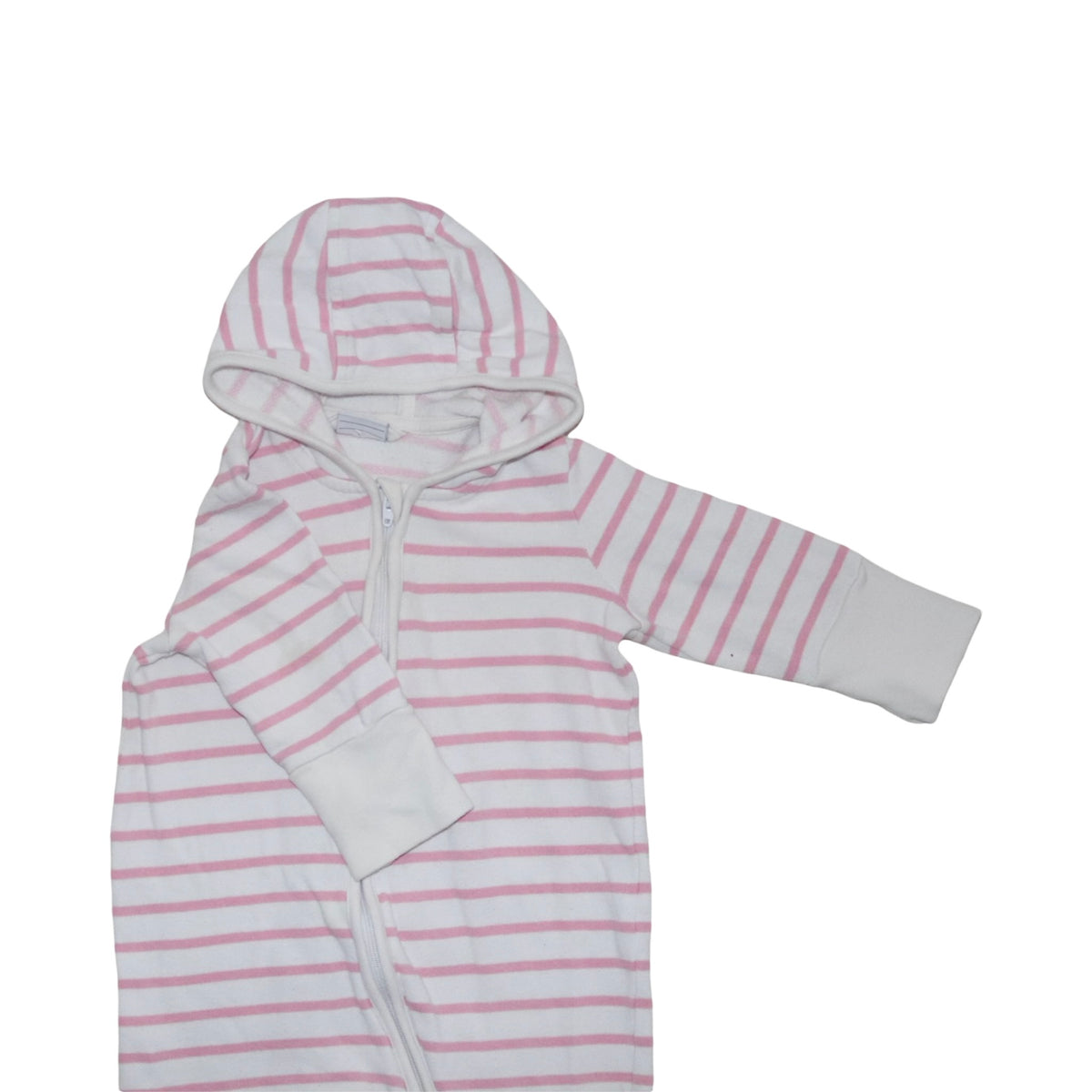 Långärmad Byxdress/ Jumpsuit från POLARN O. PYRET - Storlek 68 - Rosa & Vit