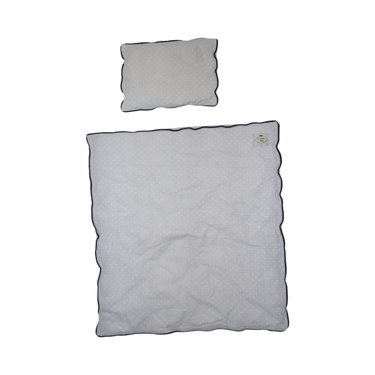 Täcke Set från STARK Baby - Storlek 70cm x 65cm & 35cm x 25cm - Grå & Vit