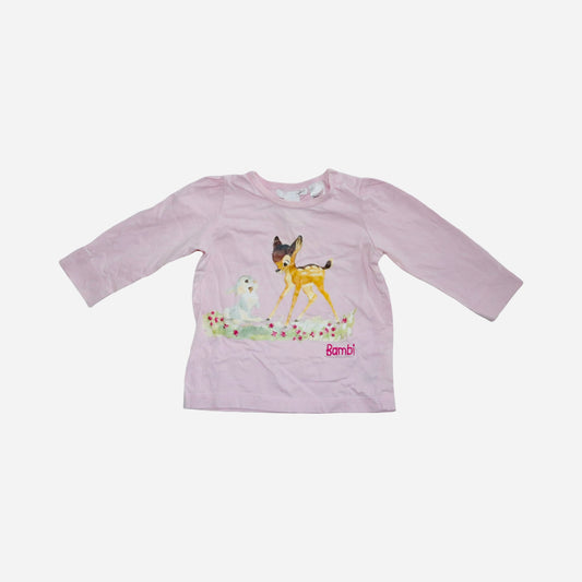 Långärmad T-shirt från H&M - Storlek 74 - Ljusrosa & Gul (Multi)