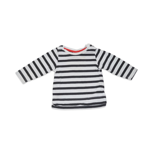 Långärmad T-shirt från H&M - Storlek 68 - Svart & Vit