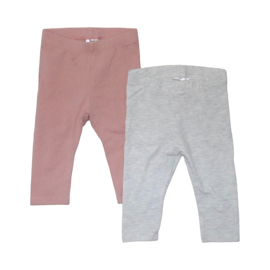 Leggings Byxor (2 Pack) från H&M - Storlek 68 - Rosa & Grå