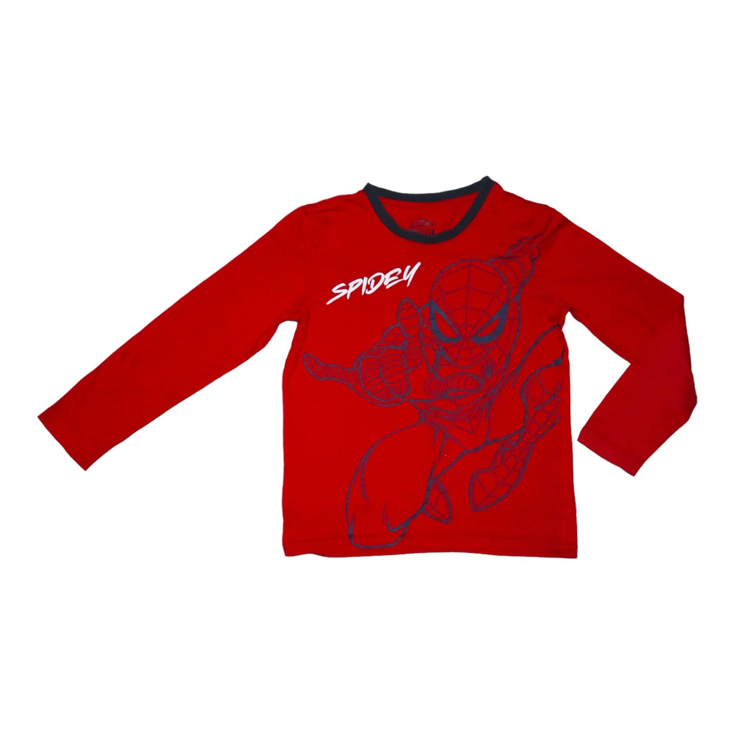 Långärmad T-shirt från SPIDER MAN - Storlek 122/128 - Röd