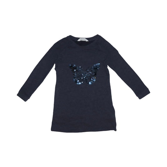 Långärmad Klänning från H&M - Storlek 110/116 - Marinblå