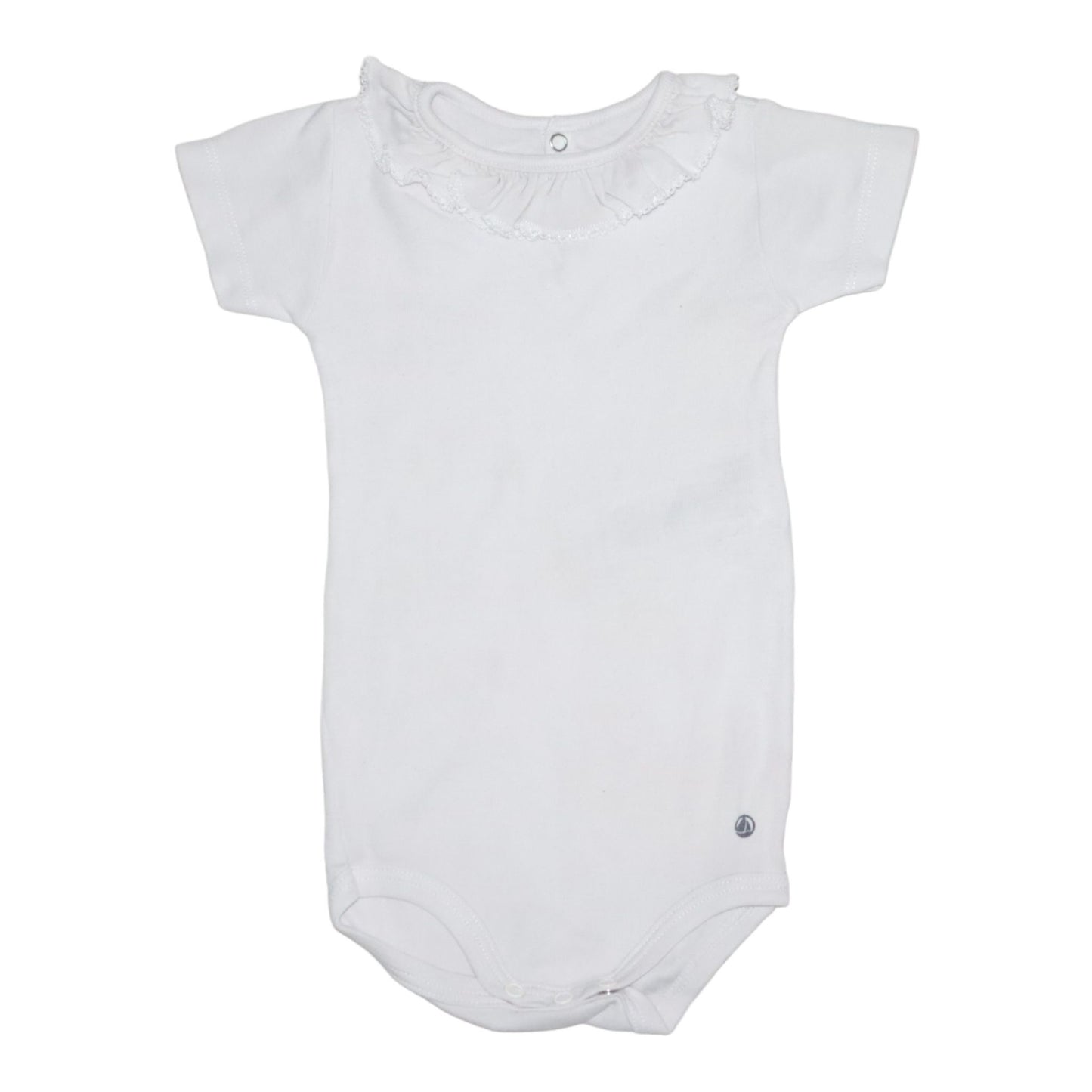 Kortärmad Body från PETIT BATEAU - Storlek 68 - Vit