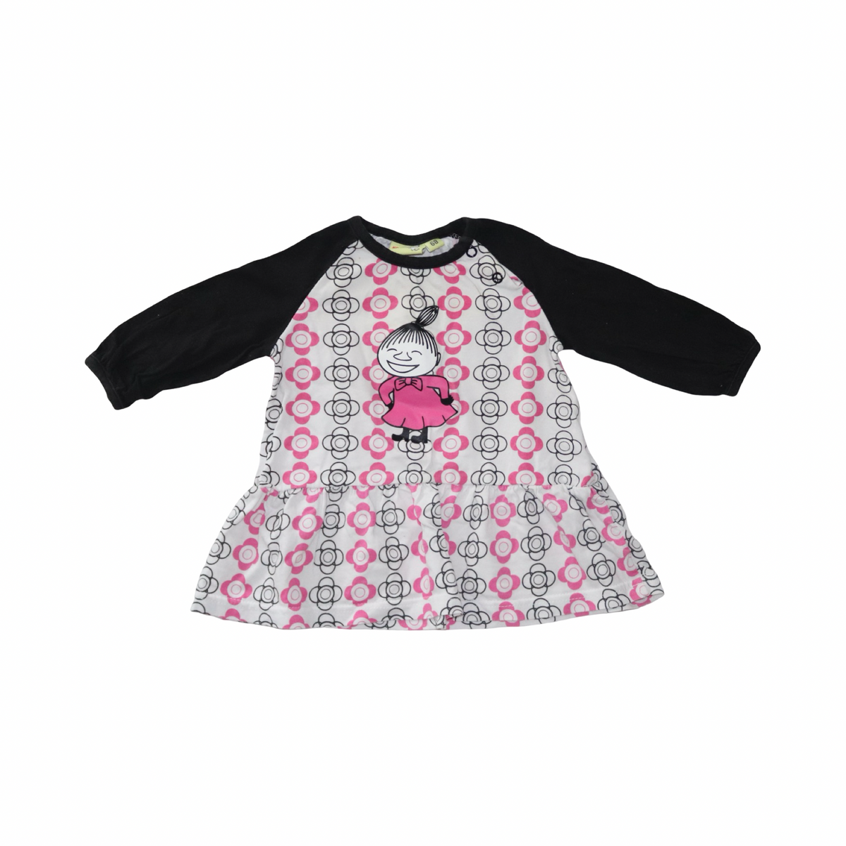 Långärmad Klänning från MOOMIN - Storlek 68 - Vit & Rosa (Multi)