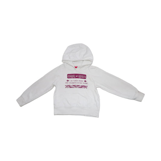 Tröja med huva från EXIT - Storlek 128 - Vit & Lila