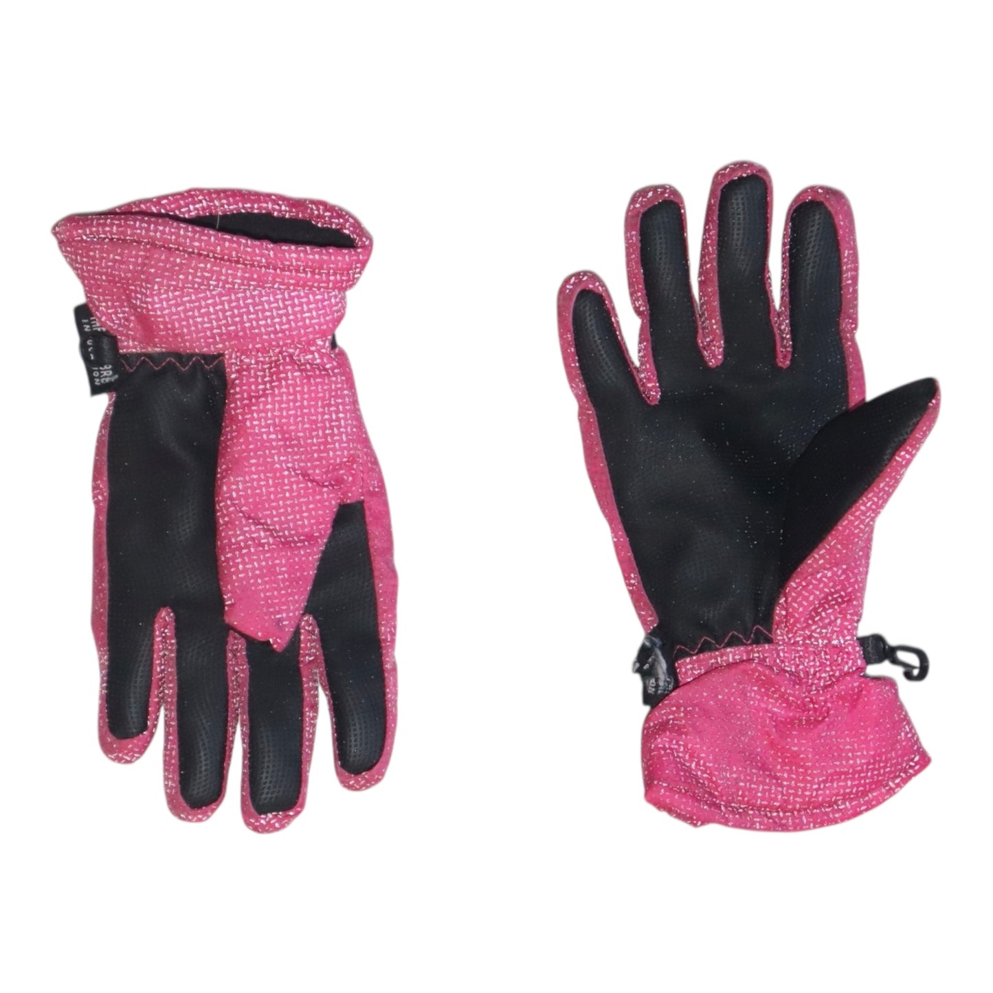 Fleecefodrade Vattentäta Handskar Från Carlsteins AB - Storlek 146/152 (11/12) - Svart & Rosa