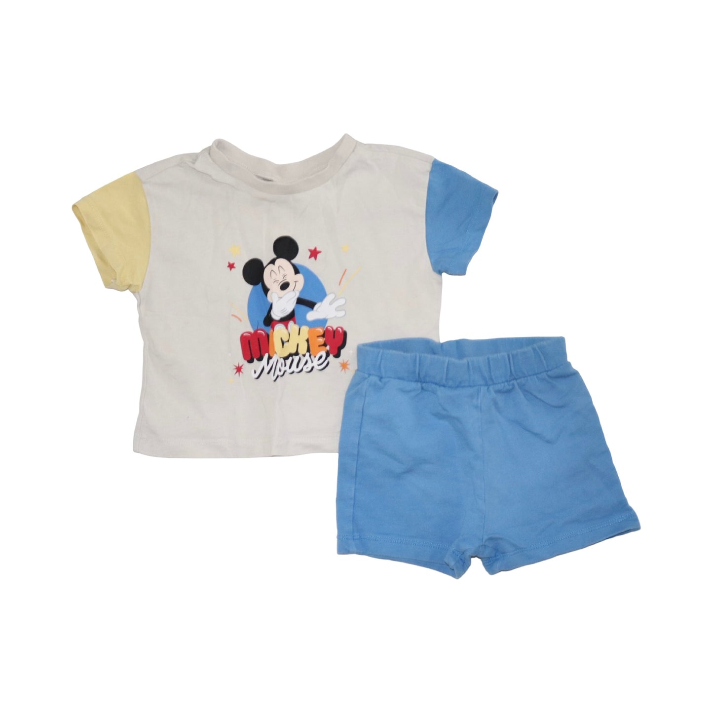 DISNEY T-shirt & Shorts Matchande Set från LCW baby - Storlek 62/68 - Benvit & Blå (Multi)