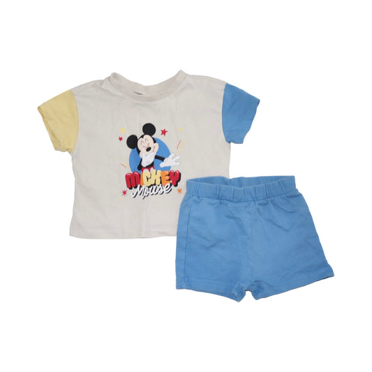 DISNEY T-shirt & Shorts Matchande Set från LCW baby - Storlek 62/68 - Benvit & Blå (Multi)