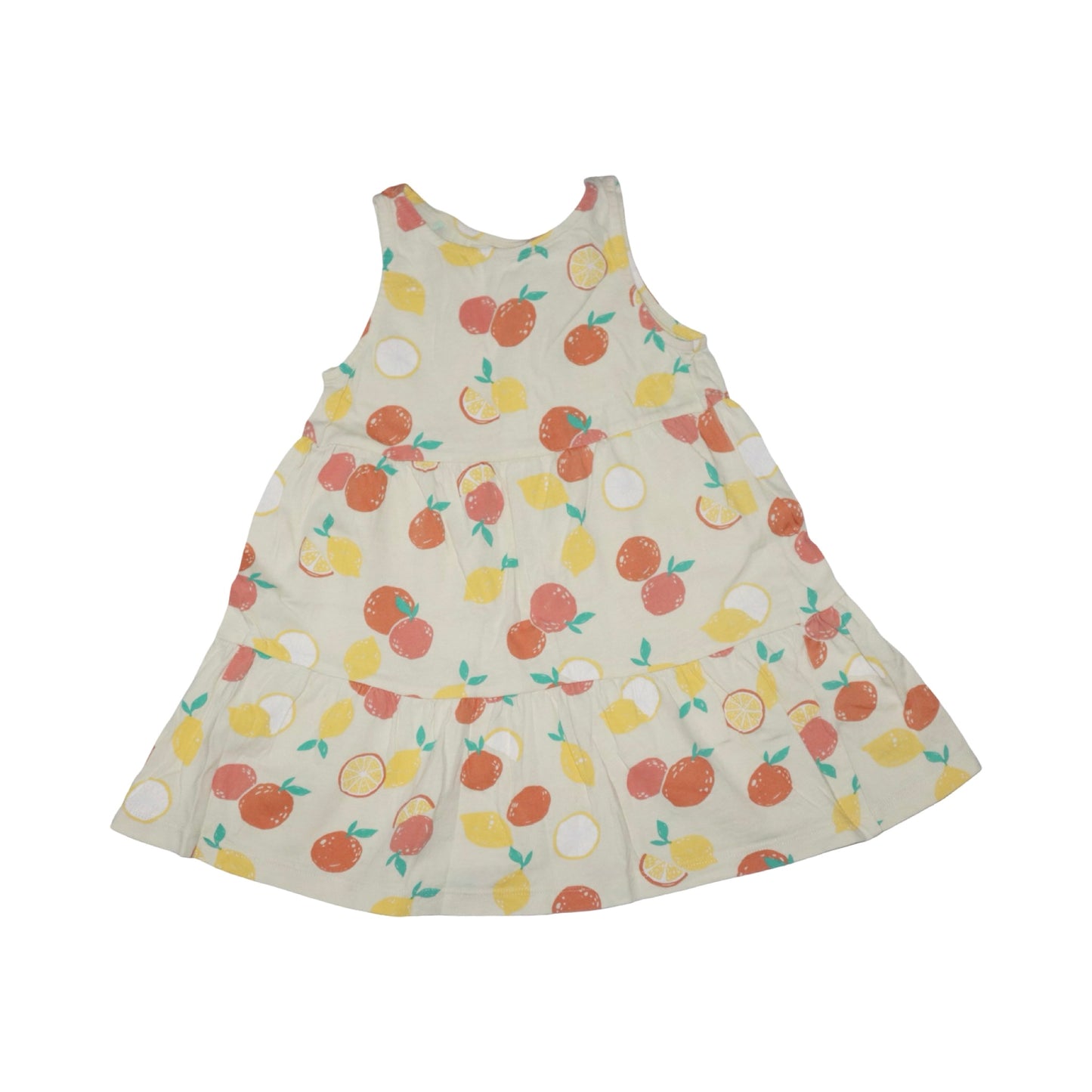 Linne Klänning från LINDEX - Storlek 98/104 - Gul & Orange (Multi)