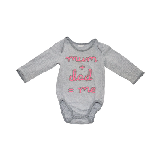 Långärmad Body från H&M - Storlek 74 - Grå (Multi)