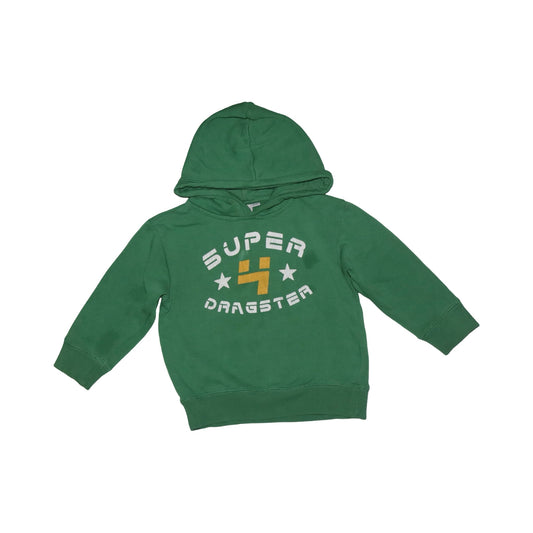 Tröja med huva från mywear young - Storlek 98/104 - Grön & Vit