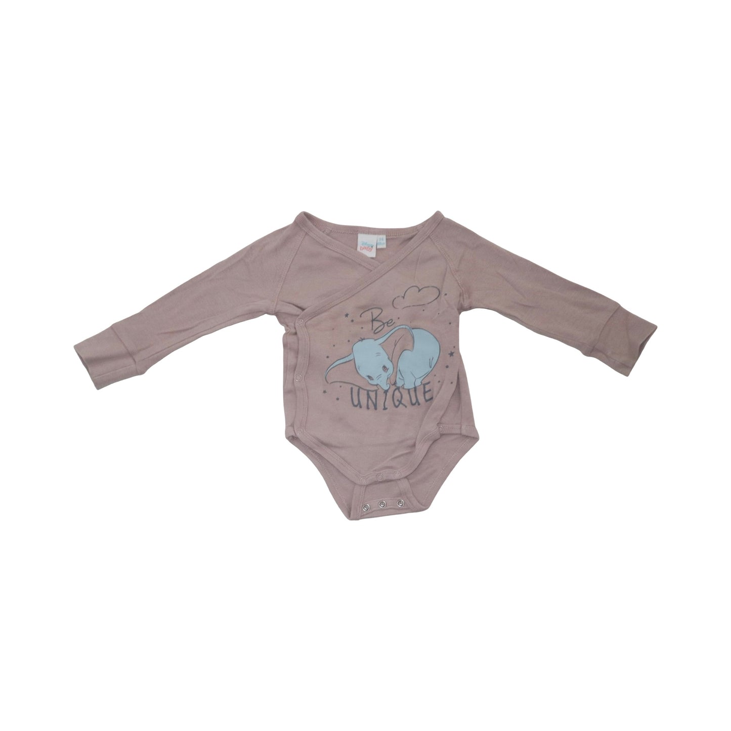 Långärmad Body & Mössa Matchende Set från DISNEY baby - Storlek 68 - Rödbrun & Ljusblå (Multi)