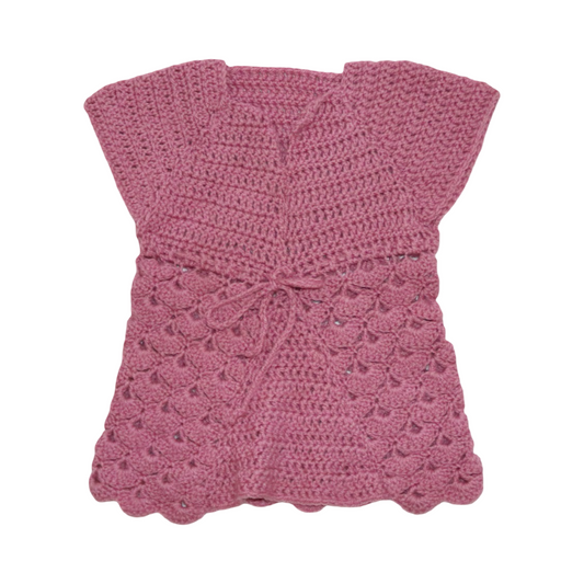 Stickad Kofta - Storlek 74 - Rosa