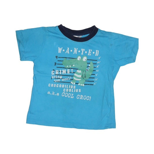 Kortärmad T-shirt - Storlek 92 - Ljusblå (Multi)