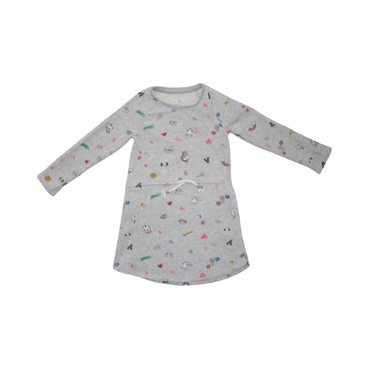 Långärmad Klänning från L.O.G.G H&M - Stolek 110/116 - Grå (Multi)