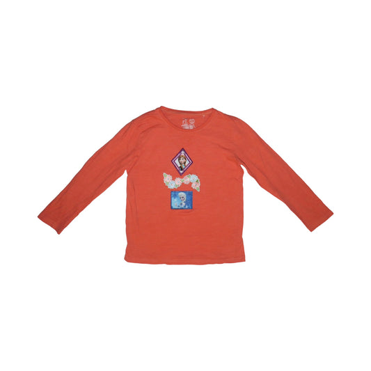 Långärmad T-shirt från LINDEX - Storlek 122 - Orange (Multi)