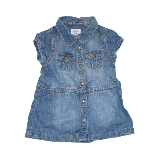 Jeans Kortärmad Klänning från L.O.G.G H&M - Storlek 68 - Blå
