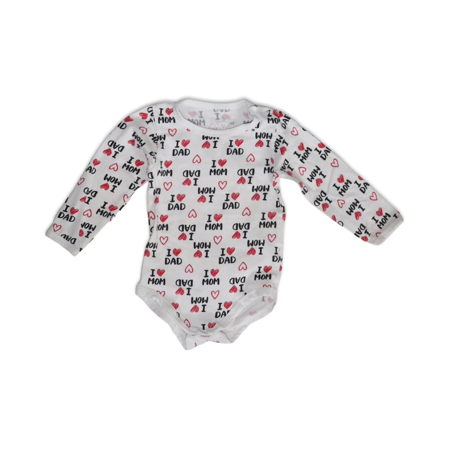 Långärmad Body (2 Pack) från petite mini - Storlek 68 - Svart & Vit (Multi)