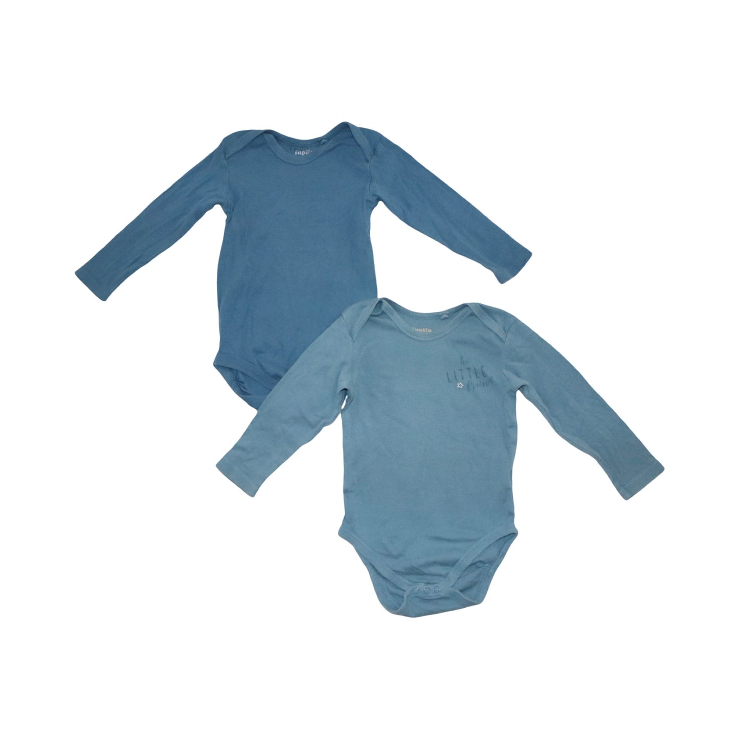 Långärmad Body (2 Pack) från lupilu - Storlek 86/92 - Blå