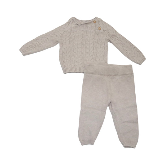 Stickad Tröja & Byxor Matchande Set från so cute - Storlek 68 - Beige