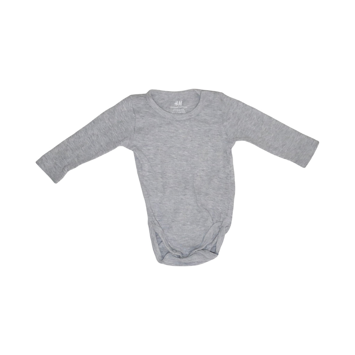 Långärmad Body från H&M - Storlek 68 - Grå