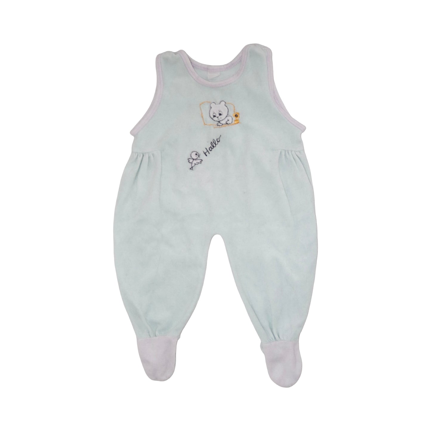 Jumpsuit/ Byxdress med fot - Storlek 68 - Ljusgrön (Multi)