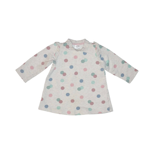 Långärmad Klänning från H&M - Storlek 74 - Beige (Multi)