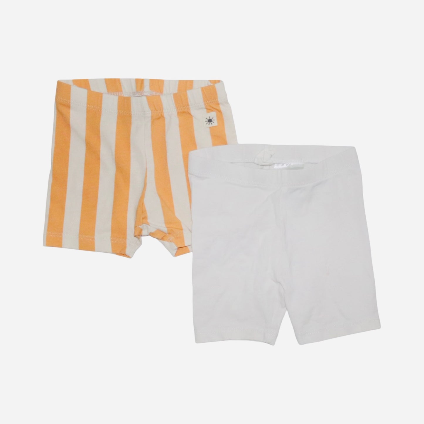 Shorts (2 Pack) från LINDEX & H&M - Storlek 74/80 - Gul & Vit