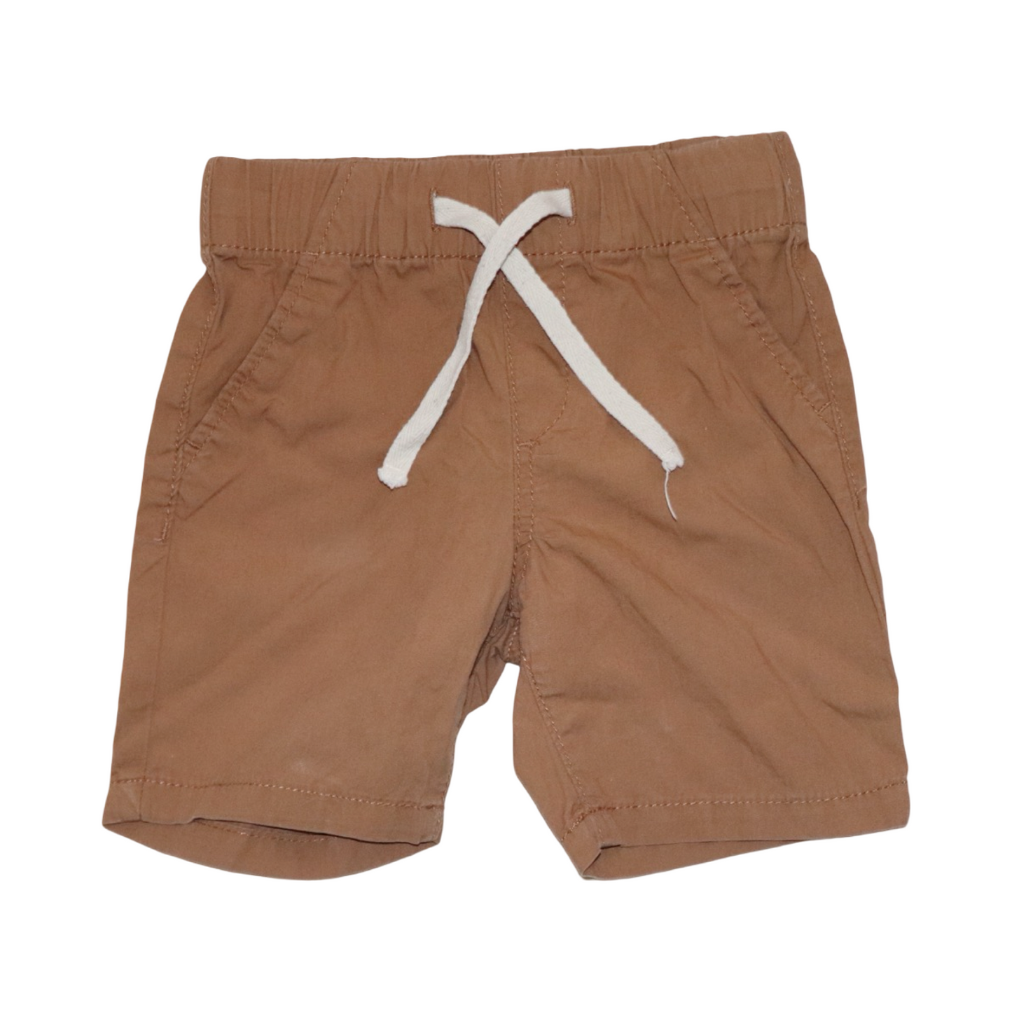 Kortärmad T-shirt & Shorts Matchande Set från Kappahl & H&M - Storlek 80 - Beige & Brun